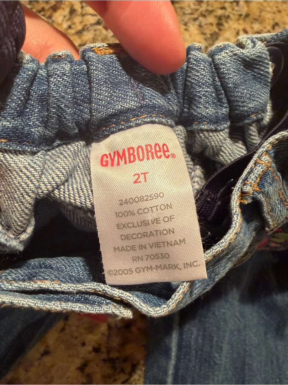 Vintage 2005 Gymboree Girls Heart Embroidered Flare Jeans - Size 2T / 2 Years